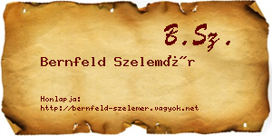 Bernfeld Szelemér névjegykártya